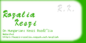 rozalia keszi business card